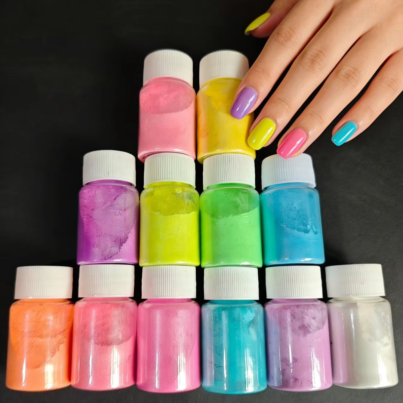 12 Colors Fluorescent Neon Pea - огляд і ціна Resin Glitter Pack