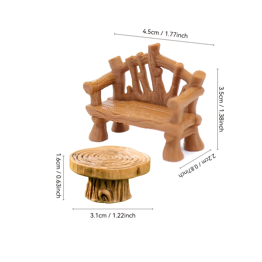 2pcs Miniature Stump Table And - огляд і ціна Crafting Resin