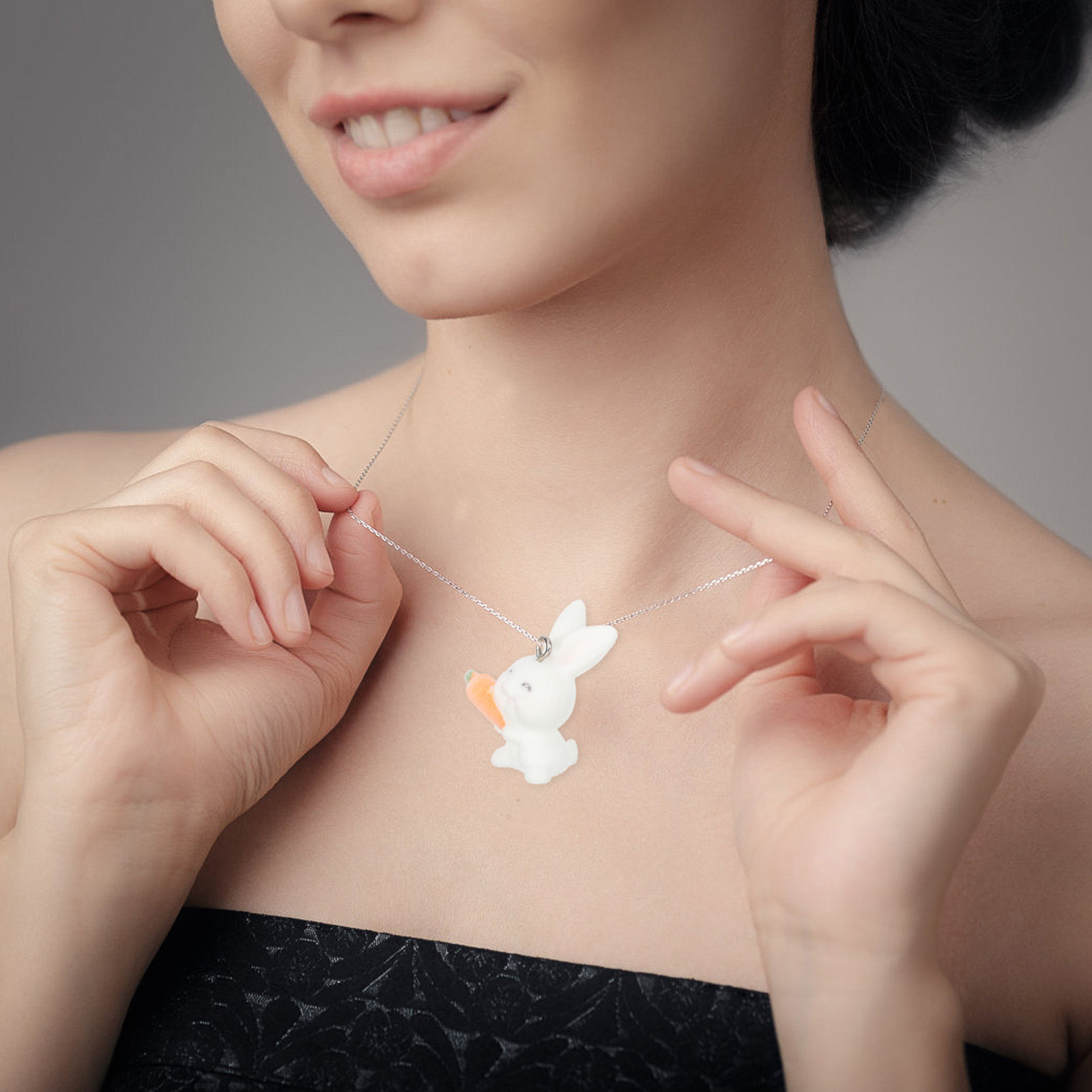 10Pcs Resin Rabbit Charm Penda - огляд і ціна Resin Crafts Diy