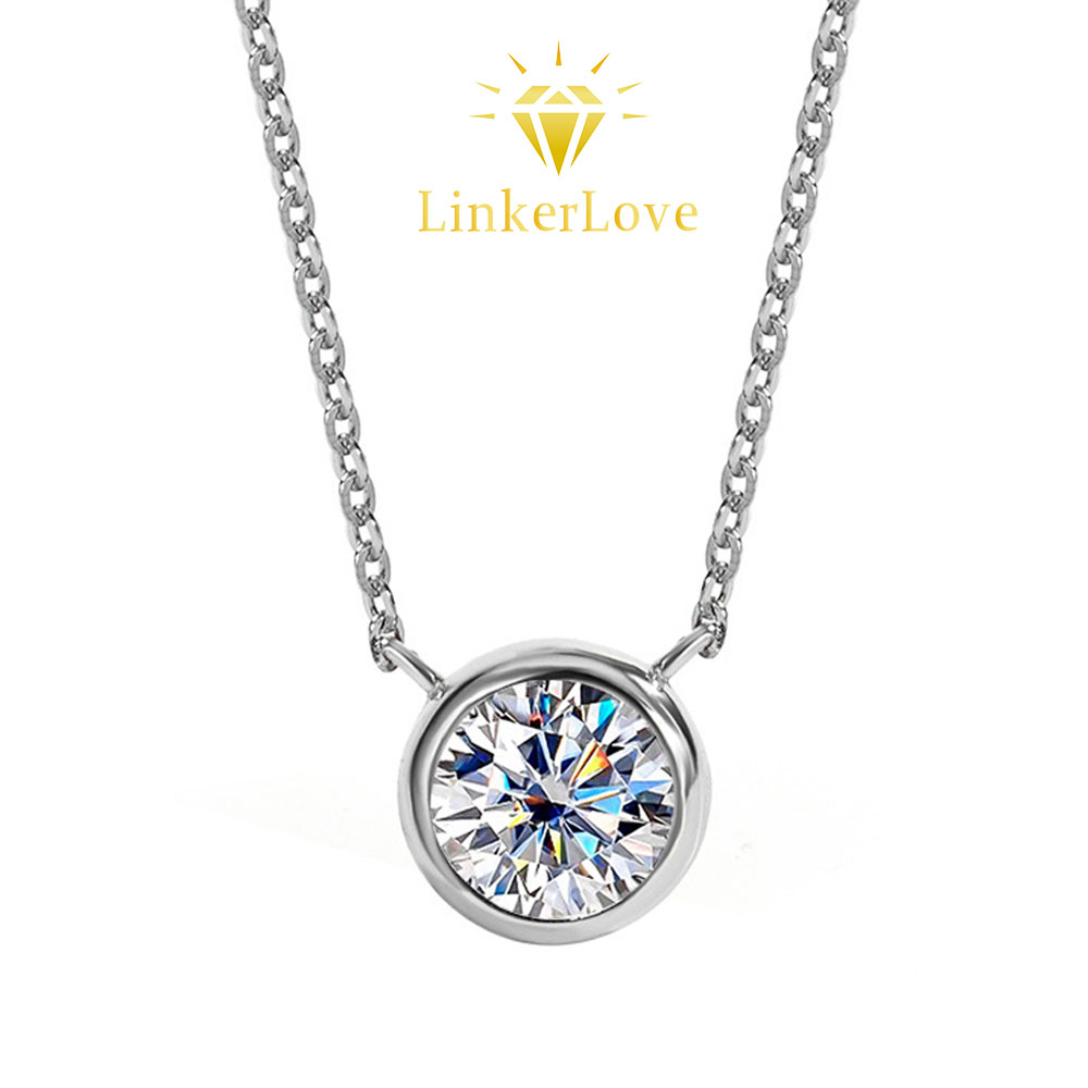 LinkerLove 1ct Moissanite Neck - огляд і ціна Bezels Set Pendant