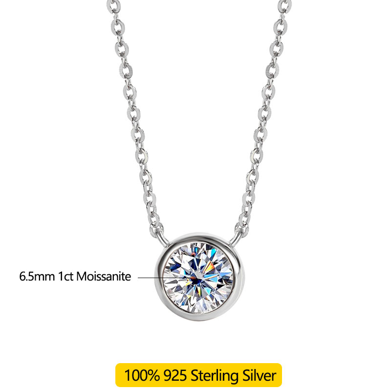 LinkerLove 1ct Moissanite Neck - огляд і ціна Bezels Set Pendant